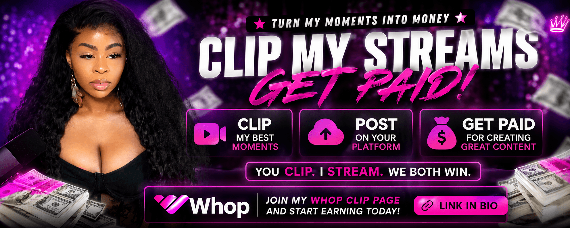 Clip my Tiktok live stream & get paid